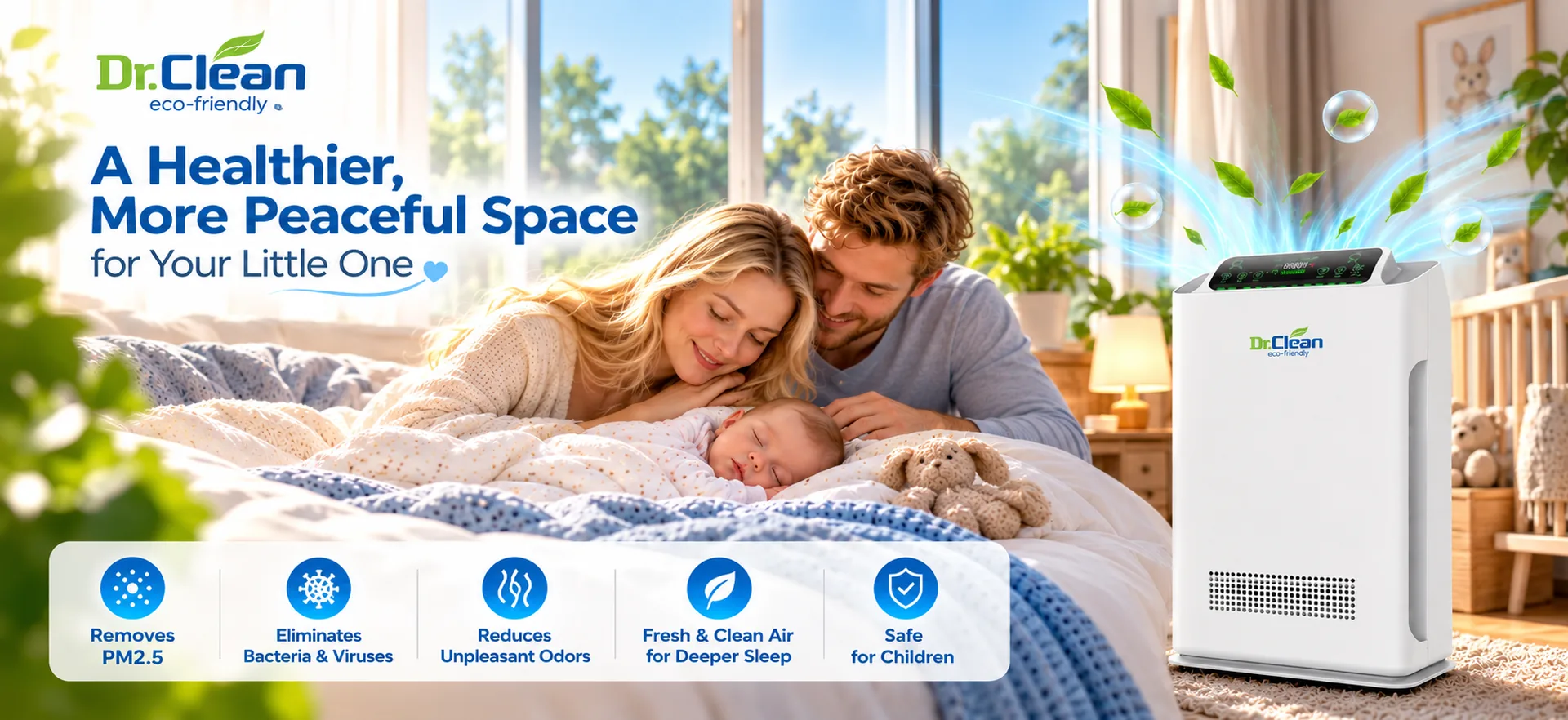 Dr.Clean air purifier – a healthier, more peaceful space for your little one