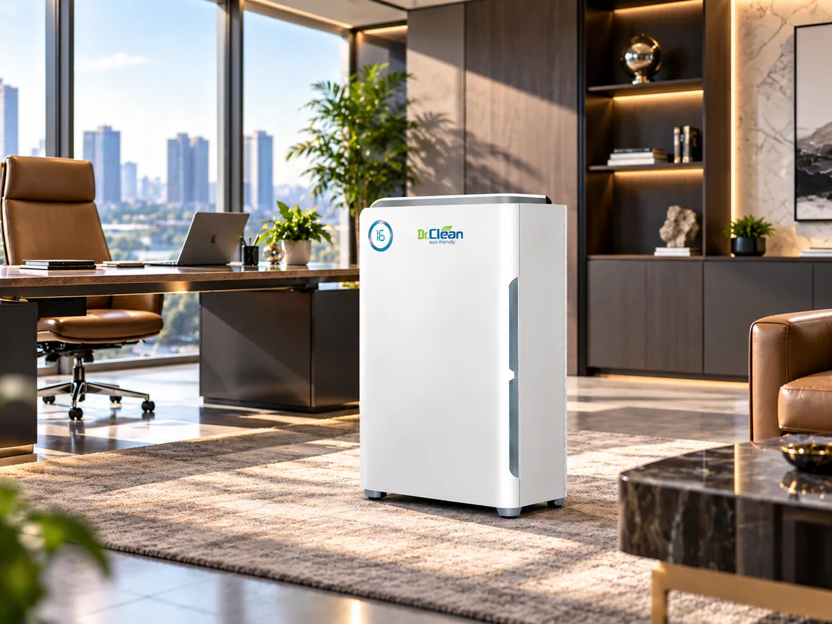 Executive office with a Dr.Clean DAP88C air purifier